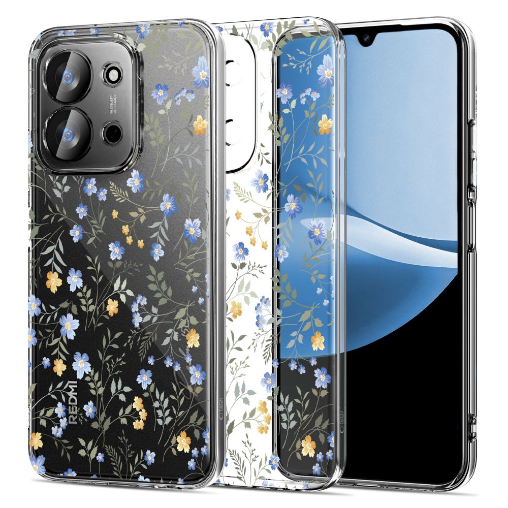 Tech-Protect FlexAir Case for Xiaomi Redmi 15C 173mm / Poco 85C 173mm - Daisies with Leaves_0