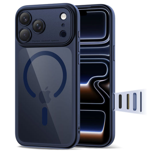 Tech-Protect Magpeak Magsafe CC Case for iPhone 17 Pro - Clear Navy Blue_0