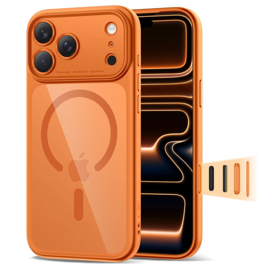 Tech-Protect Magpeak Magsafe CC Case for iPhone 17 Pro Max - Transparent Orange_0