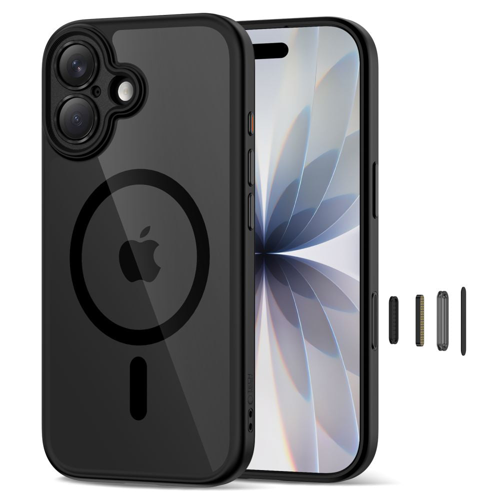 Tech-Protect Magpeak Magsafe CC Case for iPhone 17 - Clear Black_1