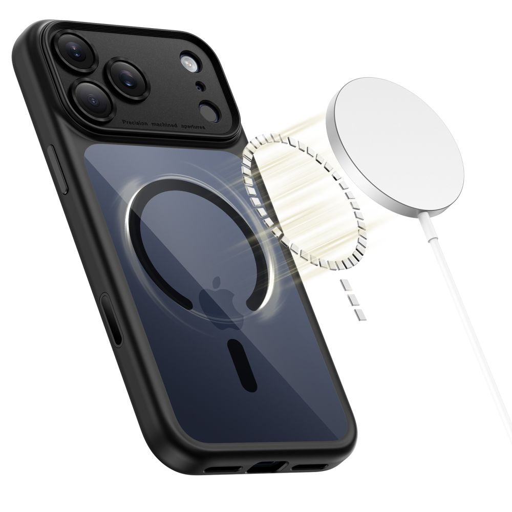 Tech-Protect Magpeak Magsafe CC Case for iPhone 17 Pro - Clear Black_2