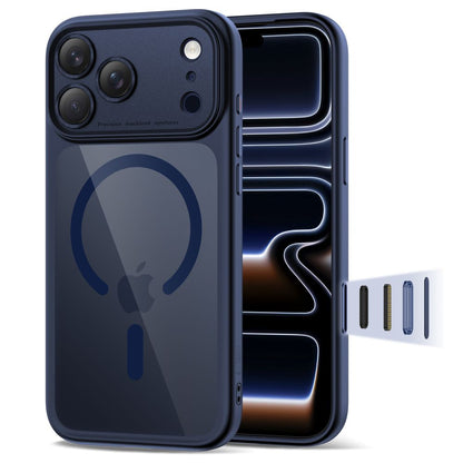 Tech-Protect Magpeak Magsafe CC Case for iPhone 17 Pro Max - Clear Navy Blue_0