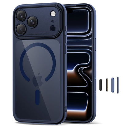 Tech-Protect Magpeak Magsafe CC Case for iPhone 17 Pro Max - Clear Navy Blue_1