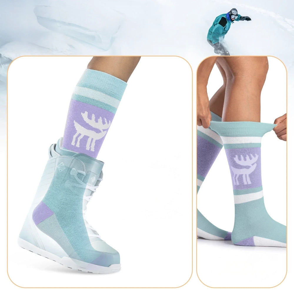 Qunature 037202 ski socks size 43-48 (L/XL) - purple-green_3