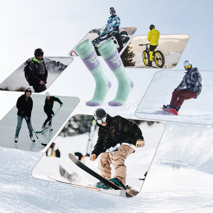 Qunature 037202 ski socks size 43-48 (L/XL) - purple-green_4