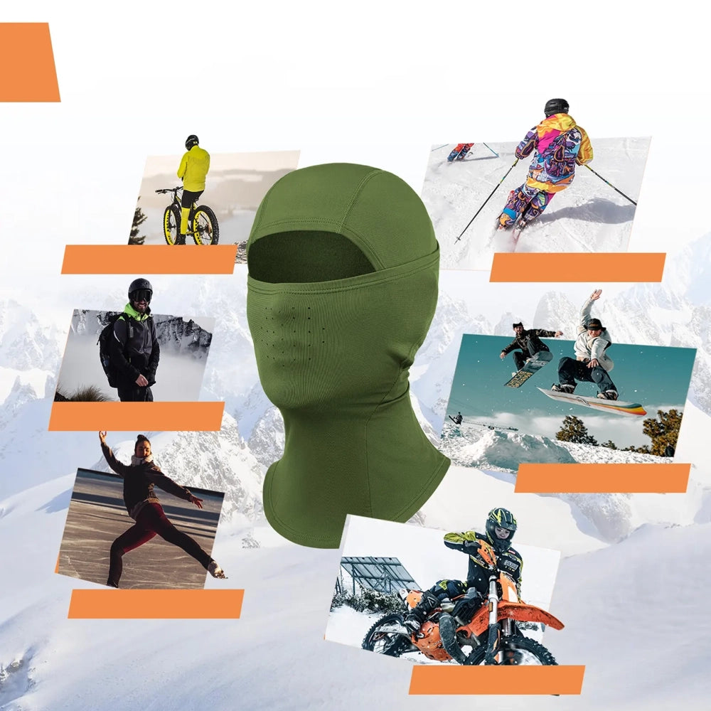 Qunature 13230023015 ski balaclava bike motorcycle balaklava size L - green_6