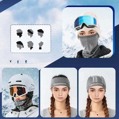 Qunature 11230014001 ski scarf, sports bandana, universal size - gray_2