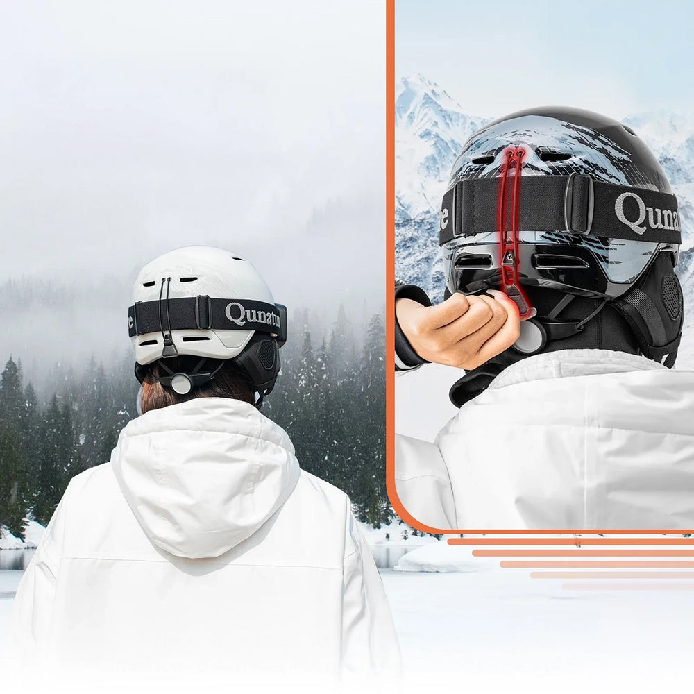 Qunature 10130003001 Ski Helmet with Earmuffs for Snowboard 58-61 cm - White_2