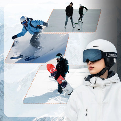 Qunature 10130003001 Ski Helmet with Earmuffs for Snowboard 58-61 cm - White_4