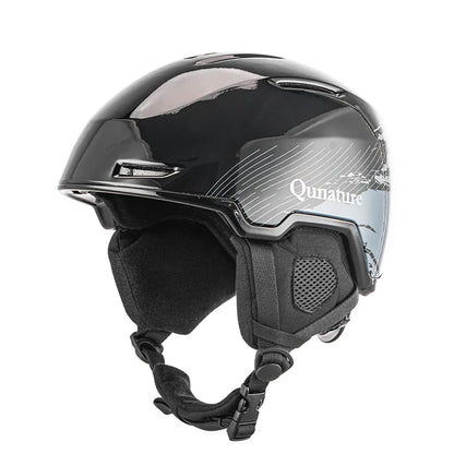Qunature 10130003004 Ski Helmet with Earmuffs for Snowboard 54-58 cm - Black_0