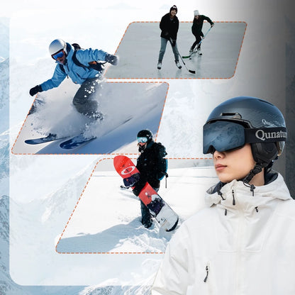 Qunature 10130003004 Ski Helmet with Earmuffs for Snowboard 54-58 cm - Black_4