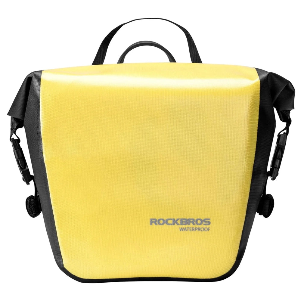 Rockbros AS-003-1Y waterproof bicycle bag with shoulder strap, front/rear mounting, 10-14l - yellow_0