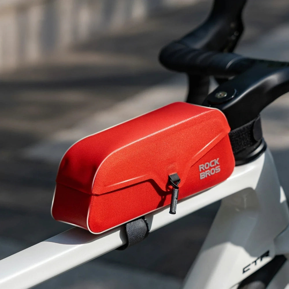 Rockbros 30120122004 Waterproof Bicycle Frame Bag with Magnetic Closure 0.9L - Red_2