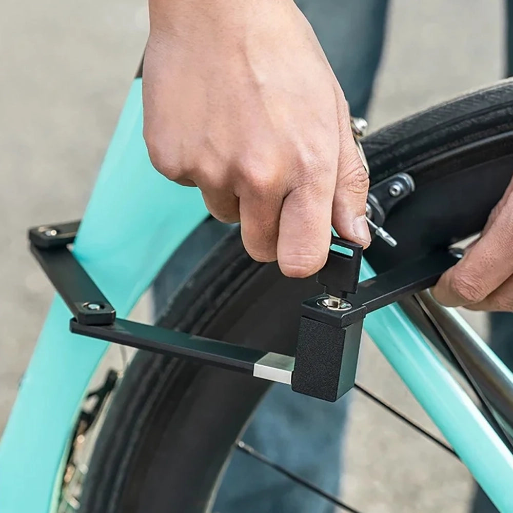 Rockbros 32140003001 foldable bicycle lock with key and handle, 68cm - black_11