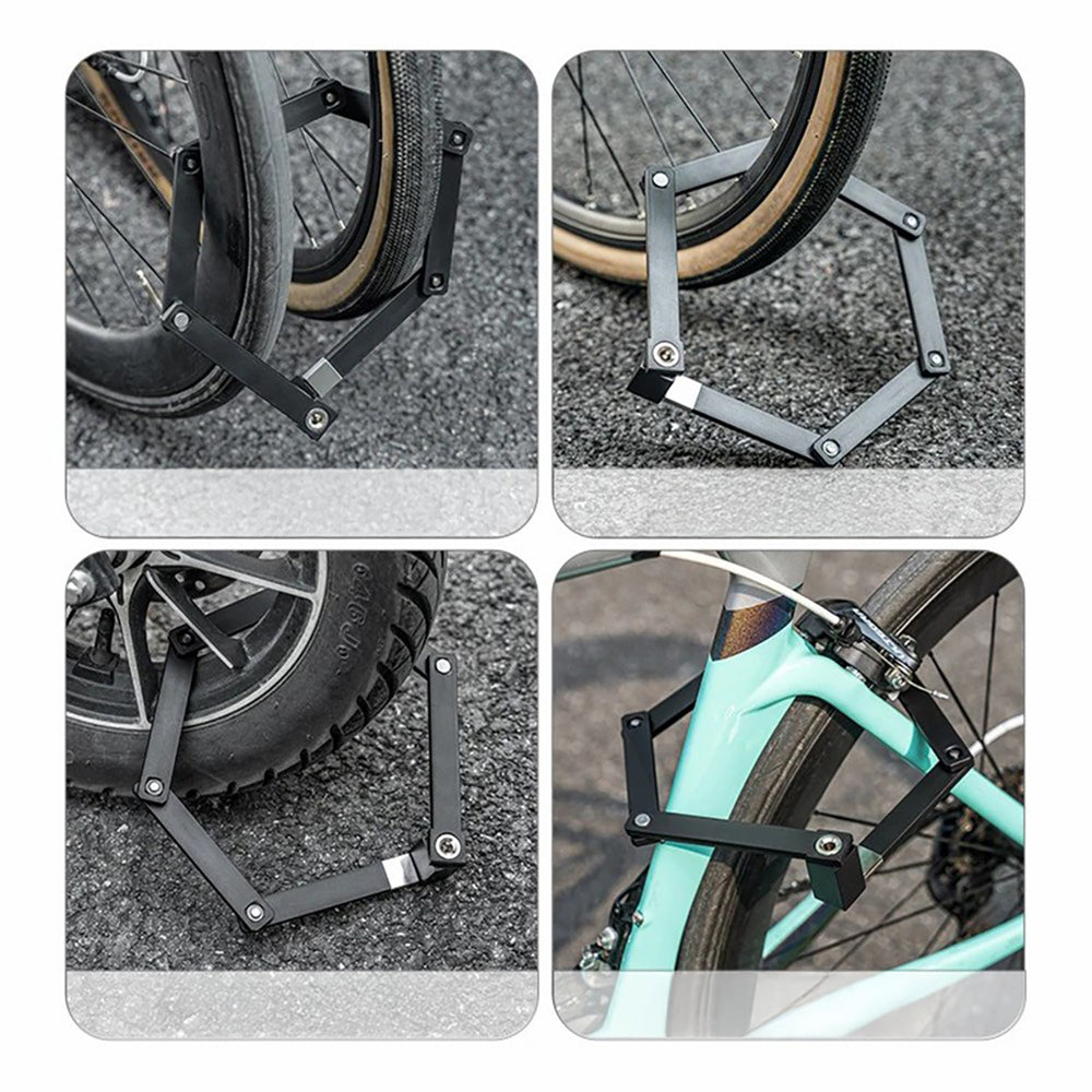 Rockbros 32140003001 foldable bicycle lock with key and handle, 68cm - black_12