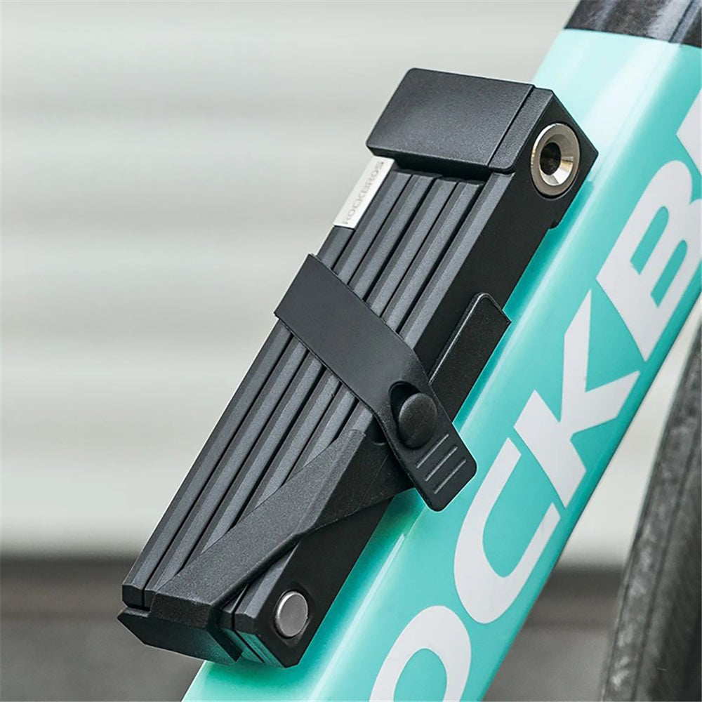 Rockbros 32140003001 foldable bicycle lock with key and handle, 68cm - black_13