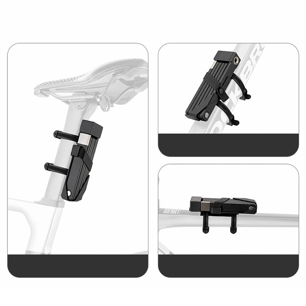 Rockbros 32140003001 foldable bicycle lock with key and handle, 68cm - black_3