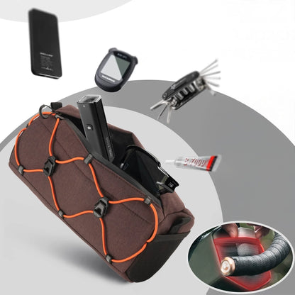 Rockbros 30110054003 Handlebar Bicycle Bag 2.2L - Brown_3