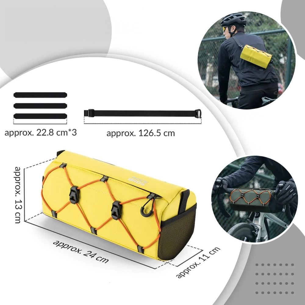 Rockbros 30110054006 Handlebar Bicycle Bag 2.2L - Yellow_5