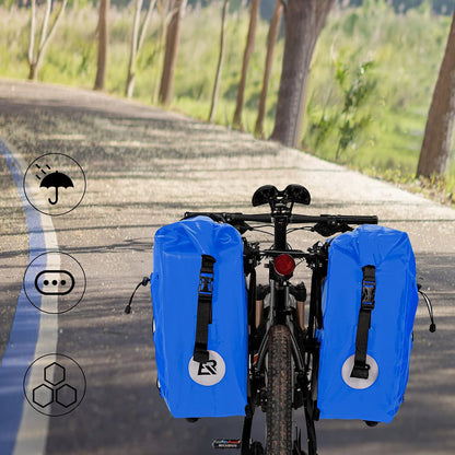 Rockbros 30140022004 Waterproof Bicycle Bag 25-32L - Blue_2