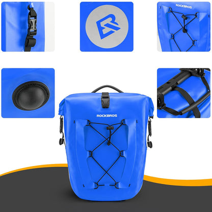 Rockbros 30140022004 Waterproof Bicycle Bag 25-32L - Blue_4
