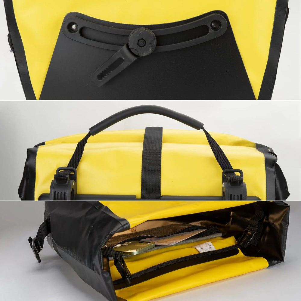 Rockbros 30140022005 Waterproof Bicycle Pannier 25-32L - Yellow_5