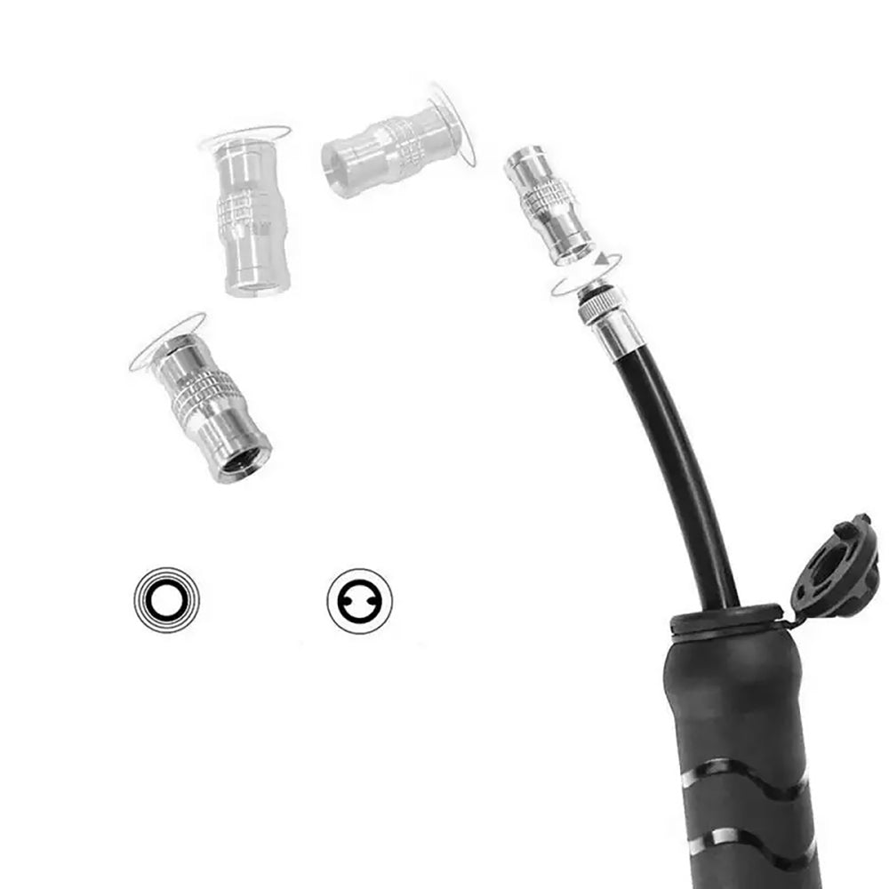 Rockbros 810PCS-HP Mini Hand Bicycle Pump with Presta & Schrader Hose - Black_6