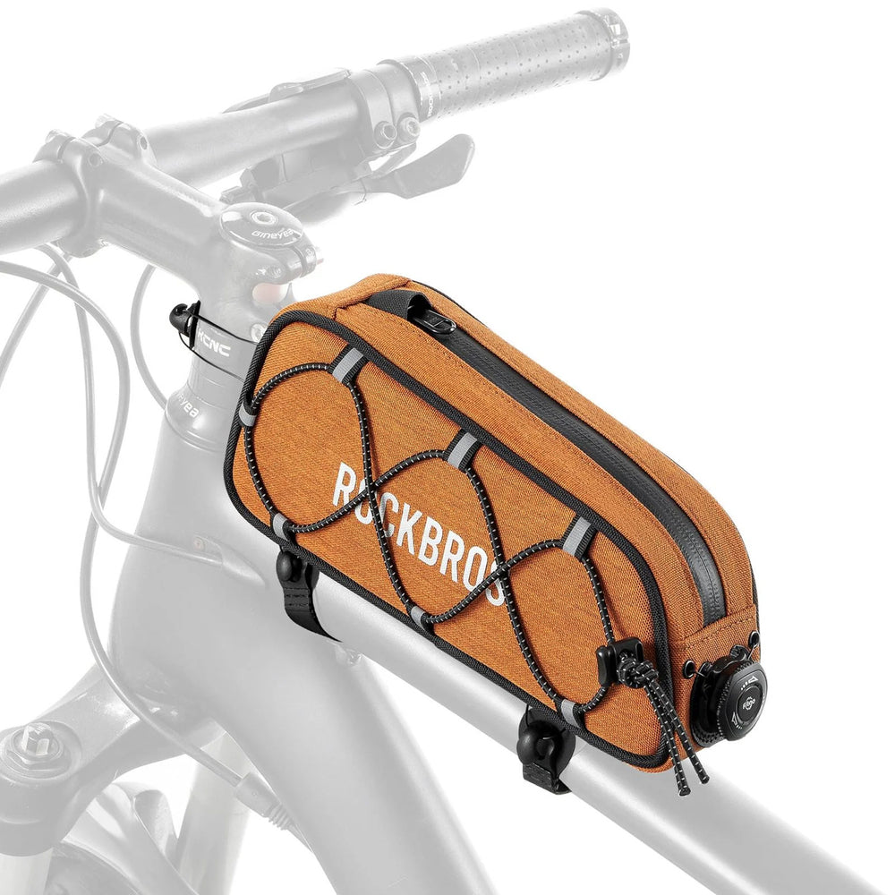 Rockbros 30120045004 ROAD TO SKY bicycle bag for the top frame tube, waterproof, 0.7L - orange_0