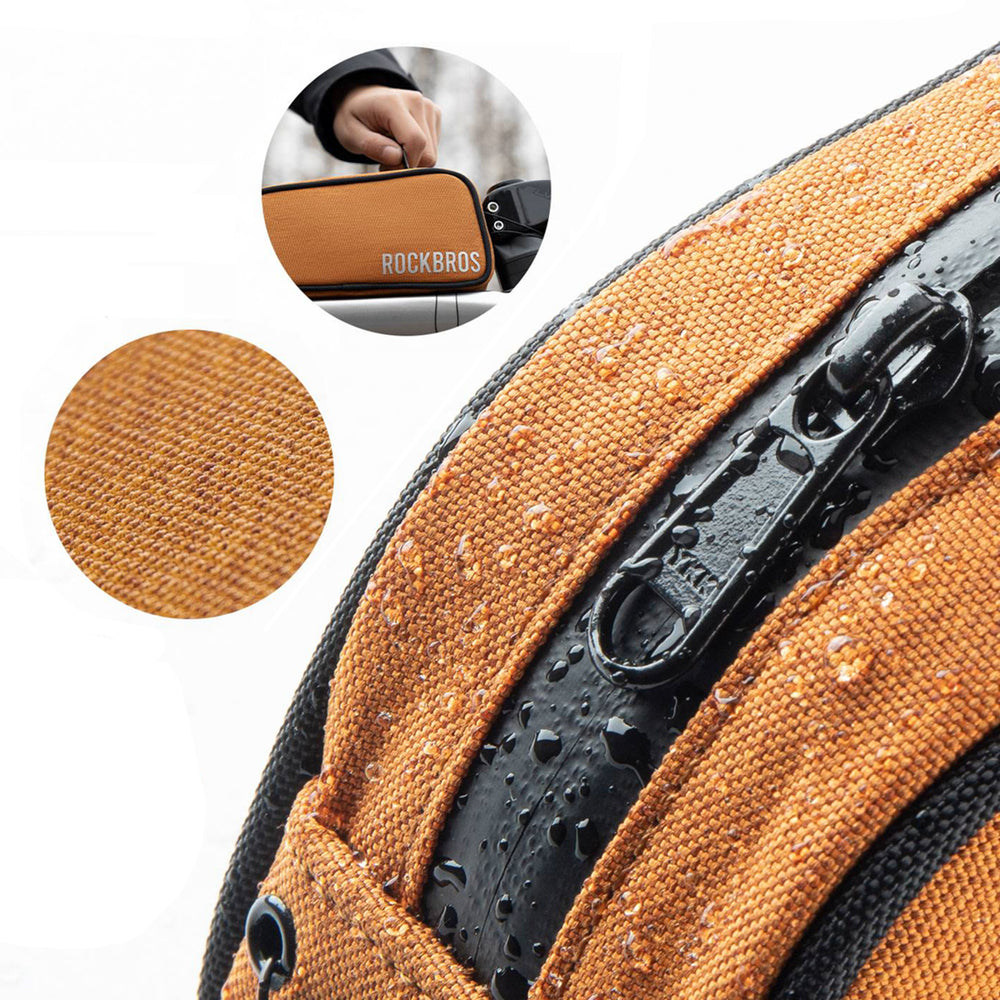 Rockbros 30120045004 ROAD TO SKY bicycle bag for the top frame tube, waterproof, 0.7L - orange_3