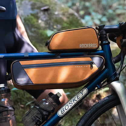 Rockbros 30120045004 ROAD TO SKY bicycle bag for the top frame tube, waterproof, 0.7L - orange_5
