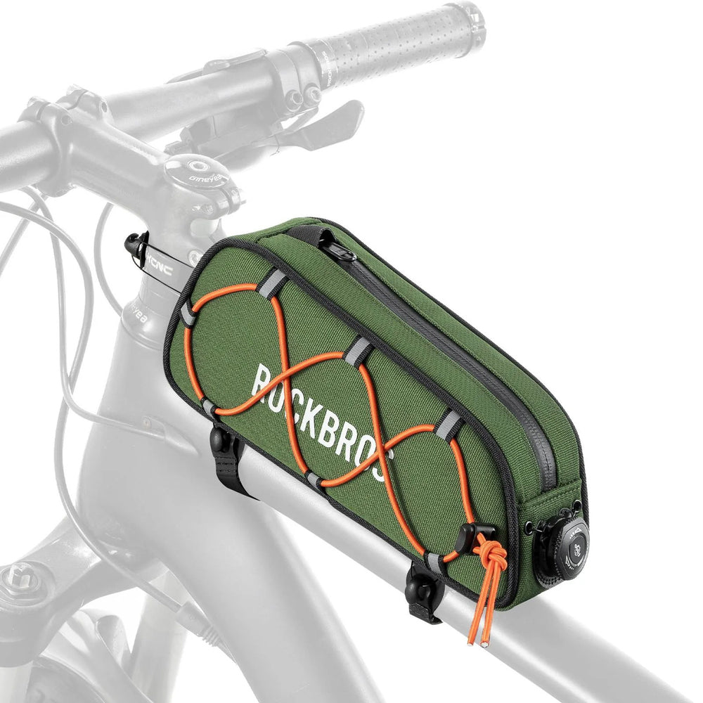 Rockbros 30120045001 ROAD TO SKY bicycle bag for the top frame tube, waterproof, 0.7L - green_0