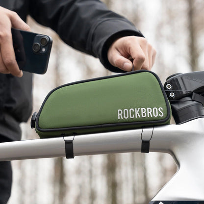 Rockbros 30120045001 ROAD TO SKY bicycle bag for the top frame tube, waterproof, 0.7L - green_10