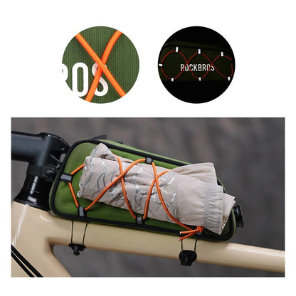 Rockbros 30120045001 ROAD TO SKY bicycle bag for the top frame tube, waterproof, 0.7L - green_3
