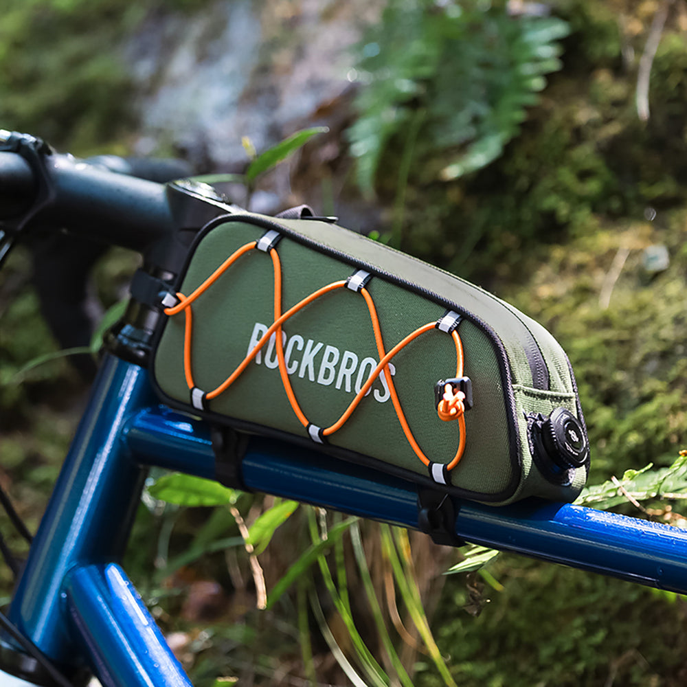 Rockbros 30120045001 ROAD TO SKY bicycle bag for the top frame tube, waterproof, 0.7L - green_8