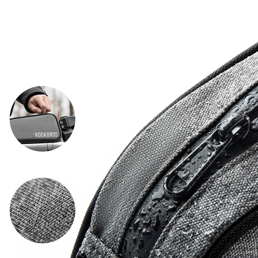 Rockbros 30120045003 ROAD TO SKY bicycle bag for the top frame tube, waterproof, 0.7L - gray_4