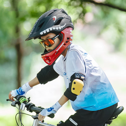 Rockbros TT-32006 Shark Children's Bike Helmet with Detachable Jaw Size S (48-52) - Black_3