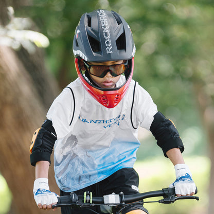 Rockbros TT-32006 Shark Children's Bike Helmet with Detachable Jaw Size S (48-52) - Black_4