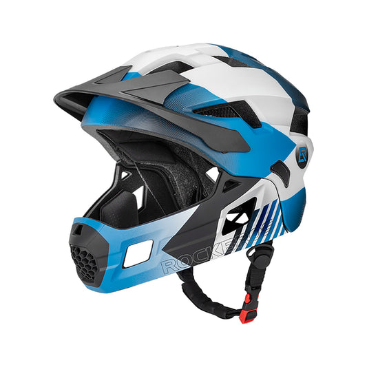 Rockbros TS-61 10110061002 Children's Bike Helmet with Detachable Chin Size M (54-57) - Blue_0