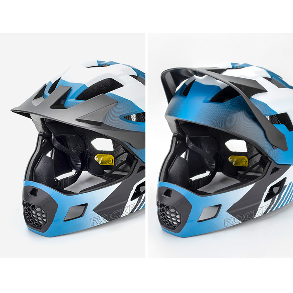 Rockbros TS-61 10110061002 Children's Bike Helmet with Detachable Chin Size M (54-57) - Blue_3