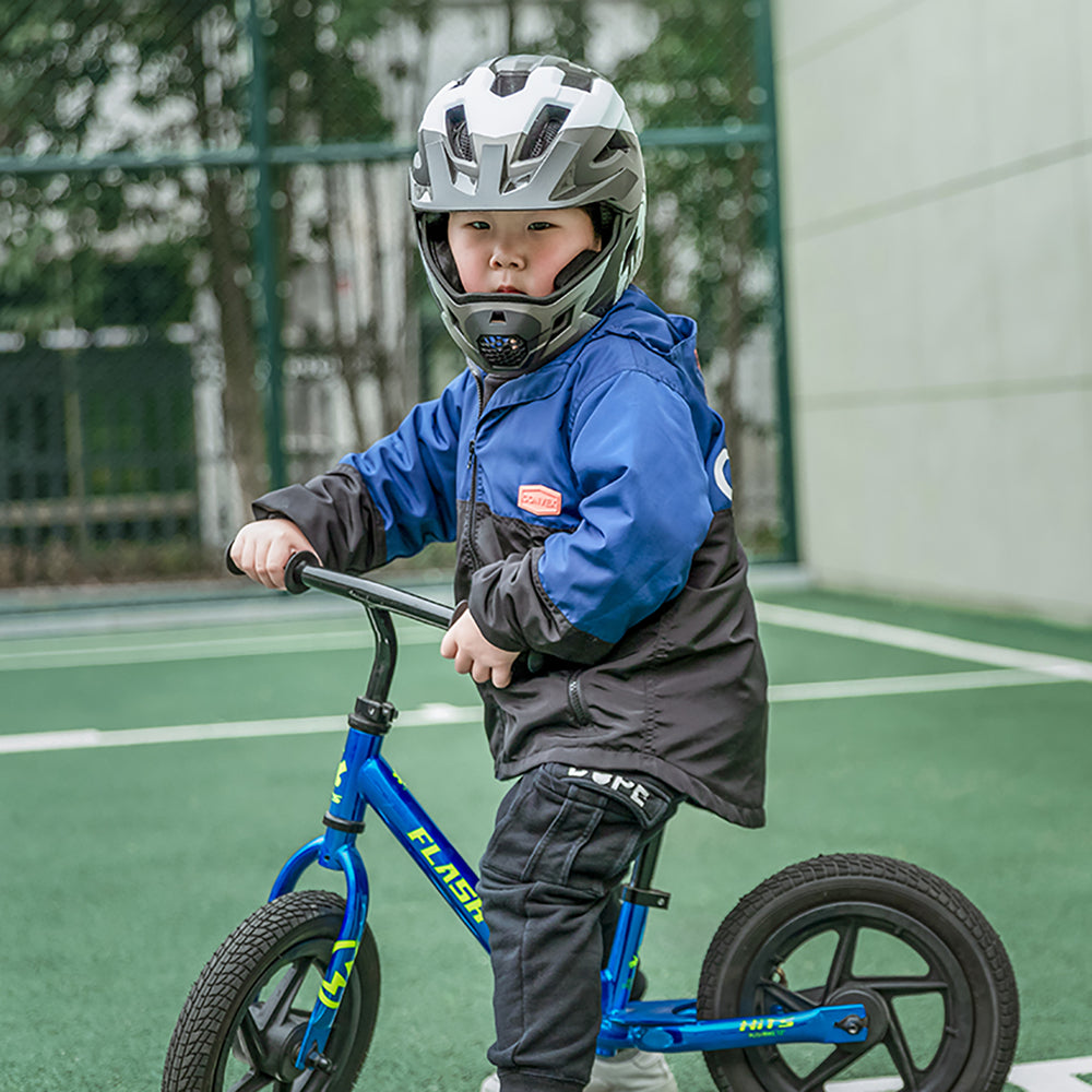 Rockbros TS-61 10110061005 Children's Bike Helmet with Detachable Chin Size S (48-54) - Gray_1