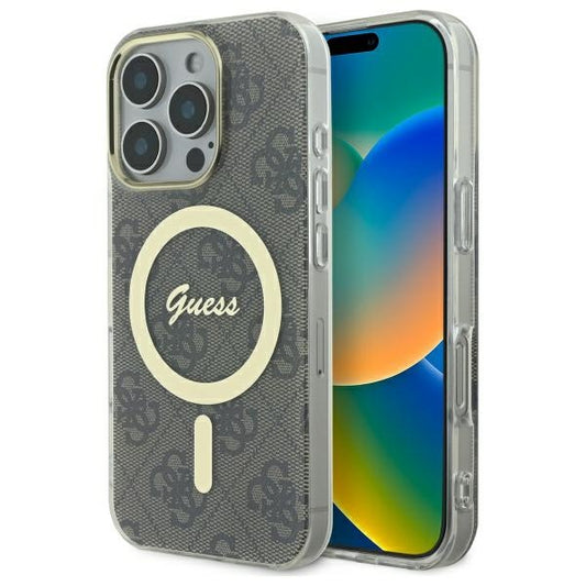 Guess IML 4G MagSafe case for iPhone 16 Pro - brown_0
