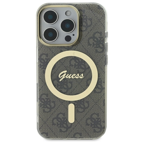 Guess IML 4G MagSafe Case for iPhone 16 Pro Max - Brown_1