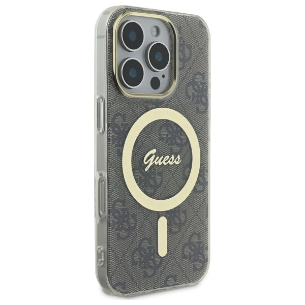 Guess IML 4G MagSafe Case for iPhone 16 Pro Max - Brown_2