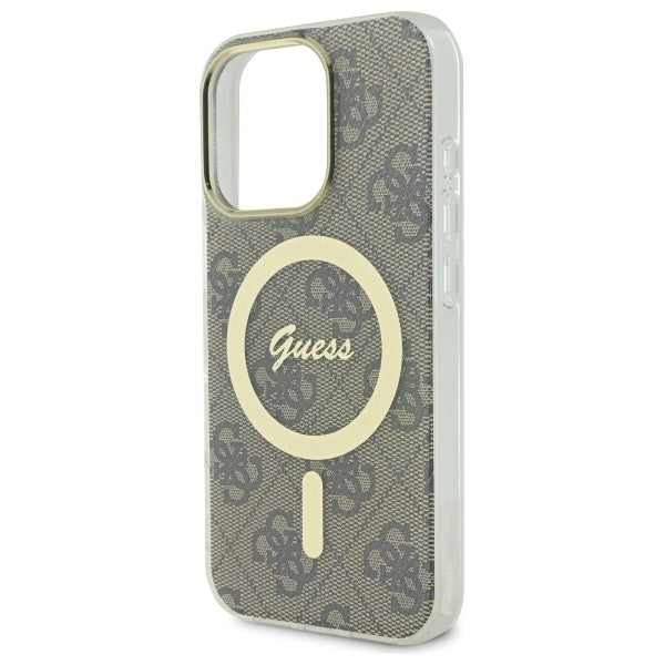 Guess IML 4G MagSafe Case for iPhone 16 Pro Max - Brown_4