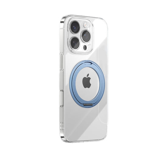 Joyroom JR-16JL6 Case for iPhone 16 Pro Max Ultra-Thin MagSafe Compatible with 360° Ring Stand - Blue_0