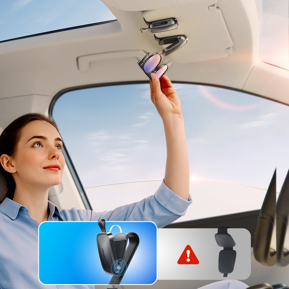 Joyroom JR-ZS511 Sun Visor Holder with Magnetic Clip - Black_1