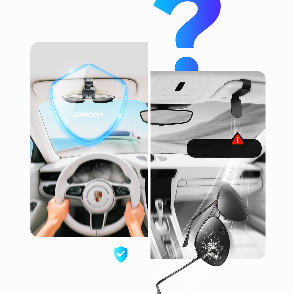 Joyroom JR-ZS511 Sun Visor Holder with Magnetic Clip - Black_4