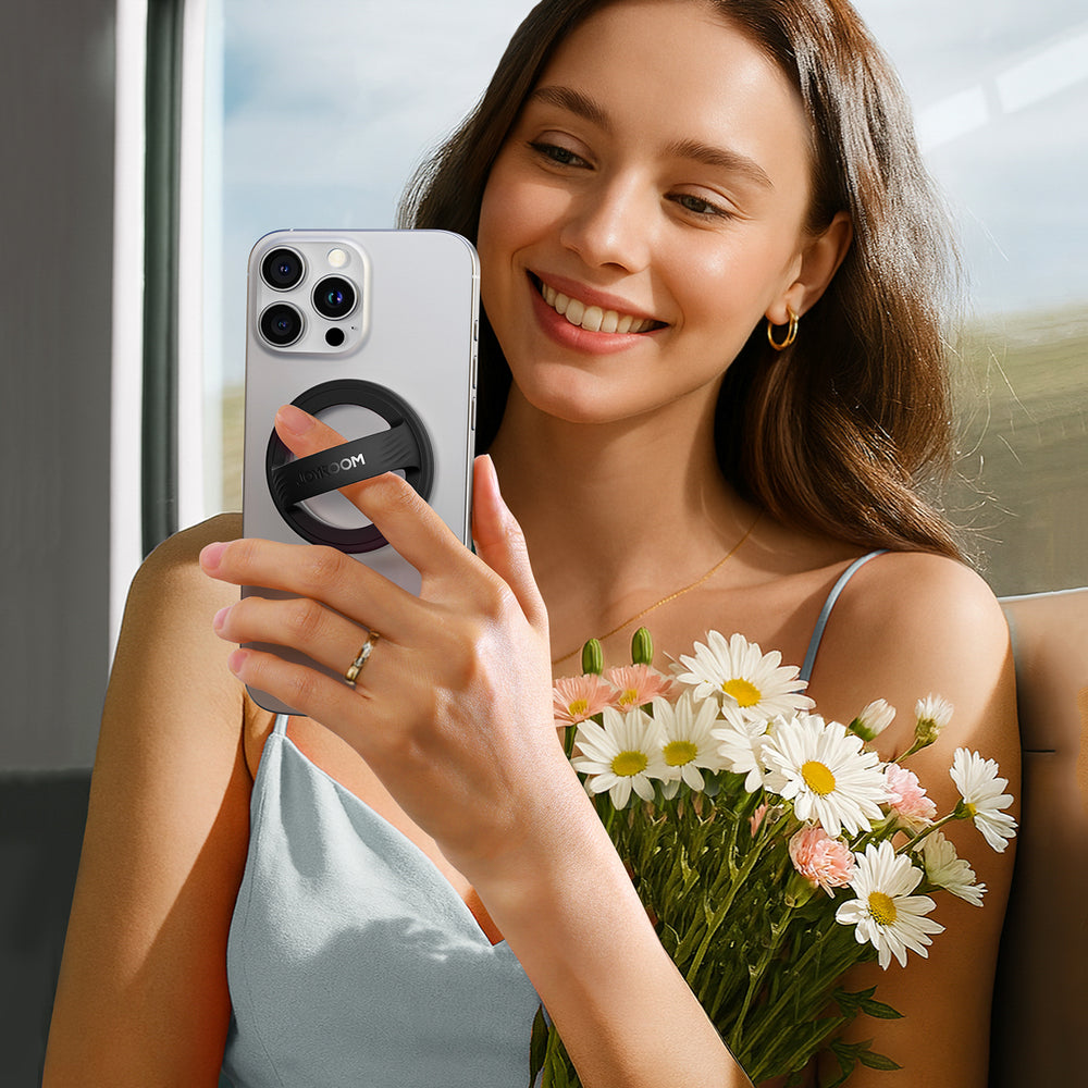 Joyroom JR-ZS500 Magnetic Ring Compatible with MagSafe Holder - Black_4