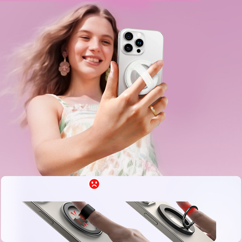 Joyroom JR-ZS500 Magnetic Ring Compatible with MagSafe Holder - White_3