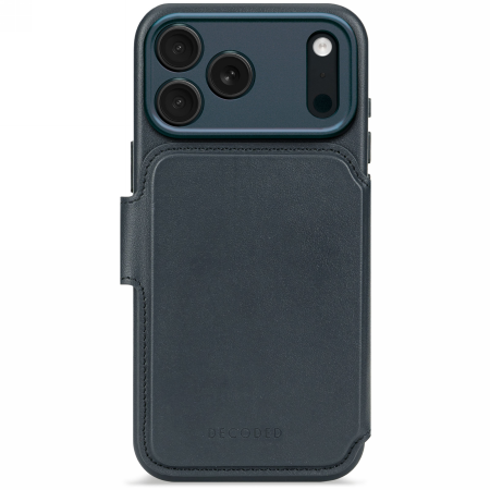 Decoded Leather Detachable Wallet case with MagSafe for iPhone 17 Pro Max - navy blue - OUTLET_0